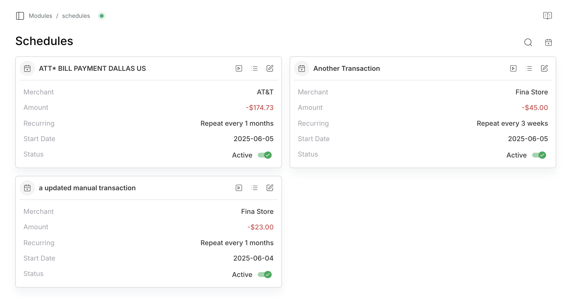 Schedule Management